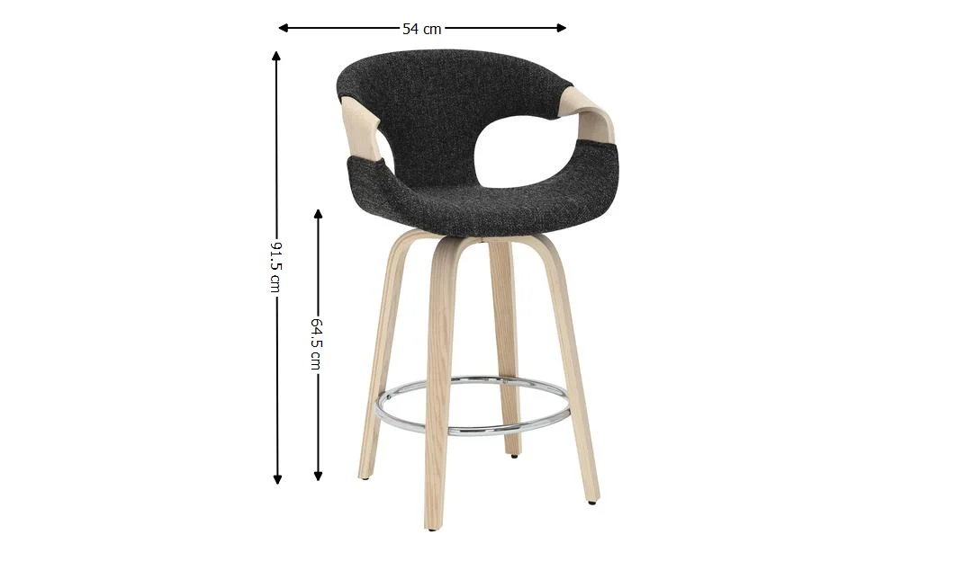 Scaun Bar JY3185X-M Gri Antracit 1