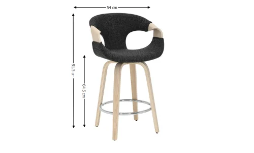 Scaun Bar JY3185X-M Gri Antracit