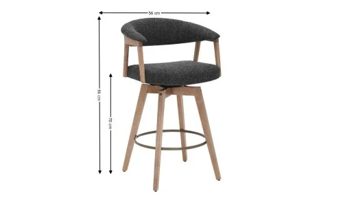 Scaun Bar JY3249X-M Gri Antracit