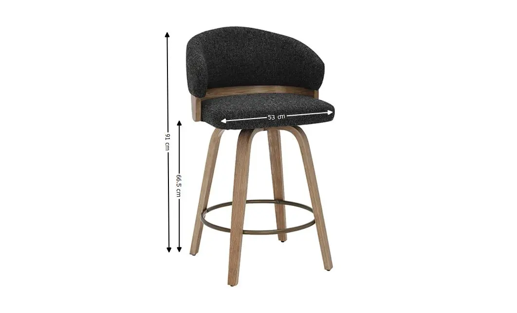 Scaun Bar JY3250X-M Gri Inchis 2