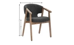 Scaun Living JY6386Q2-M2 Gri Antracit