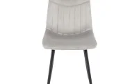 Set Masă Living Extensibilă Blat Ceramic KJT416 Alb-Cappuccino cu 4 Scaune KJC0358 Gri