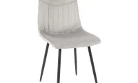 Set Masă Living Extensibilă Blat Ceramic KJT416 Alb-Cappuccino cu 4 Scaune KJC0358 Gri
