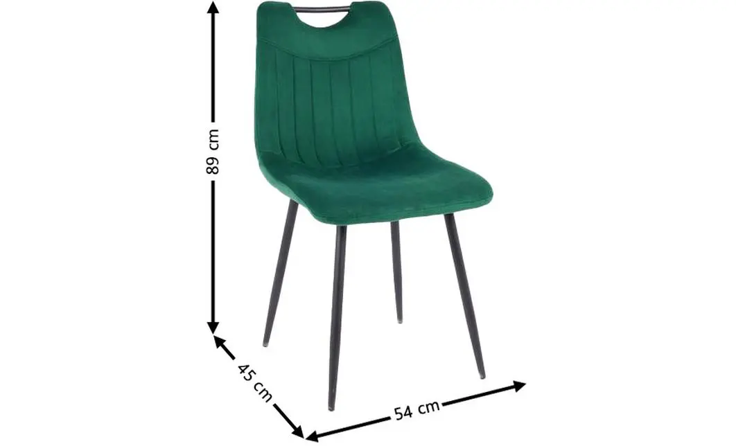 Set Masă Living Extensibilă KJT546 Gri cu 4 Scaune Tapițate KJC0358 Verzi