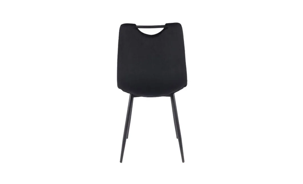 Set Masă Living Extensibilă DTM0101 Blat Ceramic Gri cu 4 Scaune Tapițate KJC0358 Negre 7