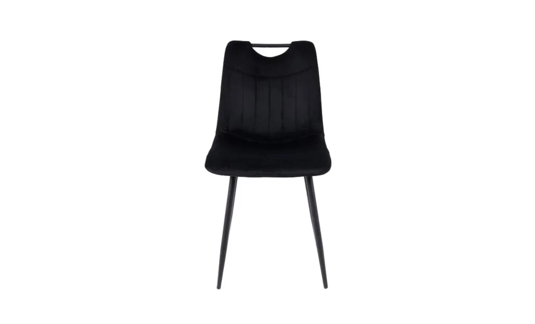 Set Masă Living Extensibilă DTM0101 Blat Ceramic Gri cu 4 Scaune Tapițate KJC0358 Negre 4