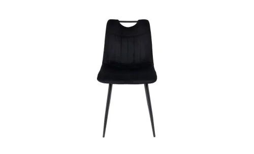 Set Masă Living Extensibilă DTM0101 Blat Ceramic Gri cu 4 Scaune Tapițate KJC0358 Negre