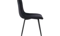 Set Masă Living Extensibilă DTM0101 Blat Ceramic Gri cu 4 Scaune Tapițate KJC0358 Negre 6