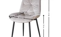 Set Masă Living Extensibilă DTM0101CS Bej cu 4 Scaune KJC0357 Bej