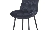 Set Masă Living Extensibilă Blat Ceramic KJT416 Alb-Cappuccino cu 4 Scaune KJC0357 Negre 4