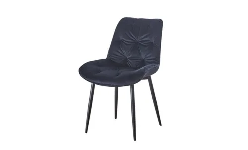 Set Masă Living Extensibilă Blat Ceramic KJT416 Alb-Cappuccino cu 4 Scaune KJC0357 Negre