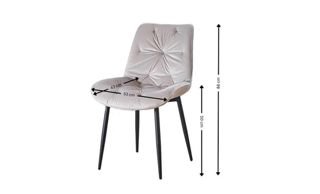 Set Masă Living Extensibilă Dobok Gri cu 4 Scaune KJC0357 Bej 5
