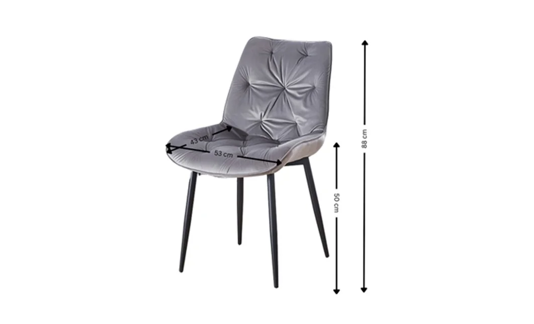 Set Masă Living Extensibilă DTM0101CS Bej cu 4 Scaune KJC0357 Gri