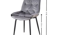 Set Masă Living Extensibilă DTM0101CS Bej cu 4 Scaune KJC0357 Gri