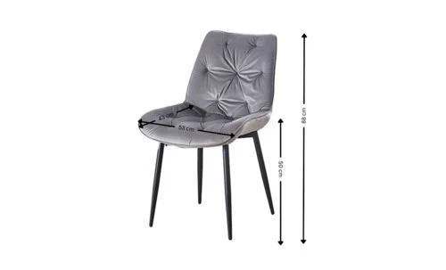 Set Masă Living Extensibilă DTM0101CS Bej cu 4 Scaune KJC0357 Gri