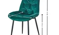 Set Masă Living Extensibilă KJT417 Albă cu 4 Scaune KJC0357 Verzi 9