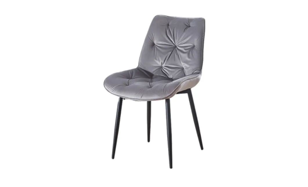 Set Masă Living Extensibilă Yense 125 Gri Lagun cu 4 Scaune Tapițate KJC0357 Gri