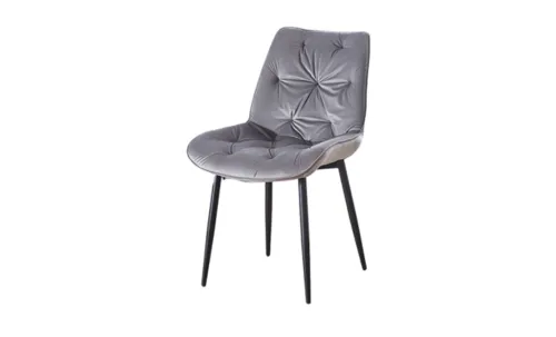 Set Masă Living Extensibilă Yense 125 Gri Lagun cu 4 Scaune Tapițate KJC0357 Gri