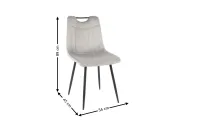 Set Masă Living Extensibilă KJT546 Gri cu 4 Scaune Tapițate KJC0358 Gri