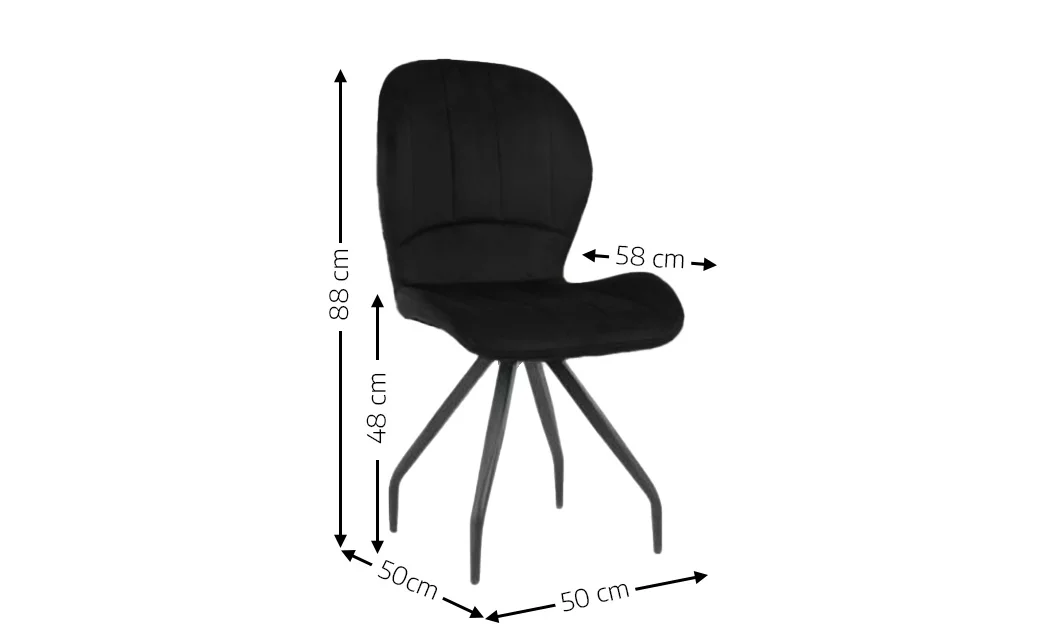 Scaun Living KJC0360 Negru 1