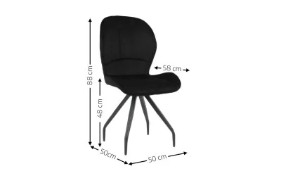 Scaun Living KJC0360 Negru