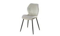 Set Masă Living Extensibilă Blat Ceramic KJT416 Alb-Cappuccino cu 4 Scaune KJC104 Bej 5