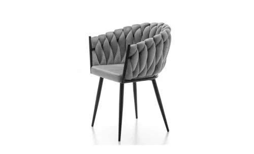 Set Masă Living Extensibilă Blat Ceramic Negru/Auriu DTM0105CS cu 6 Scaune KJC11 Bej