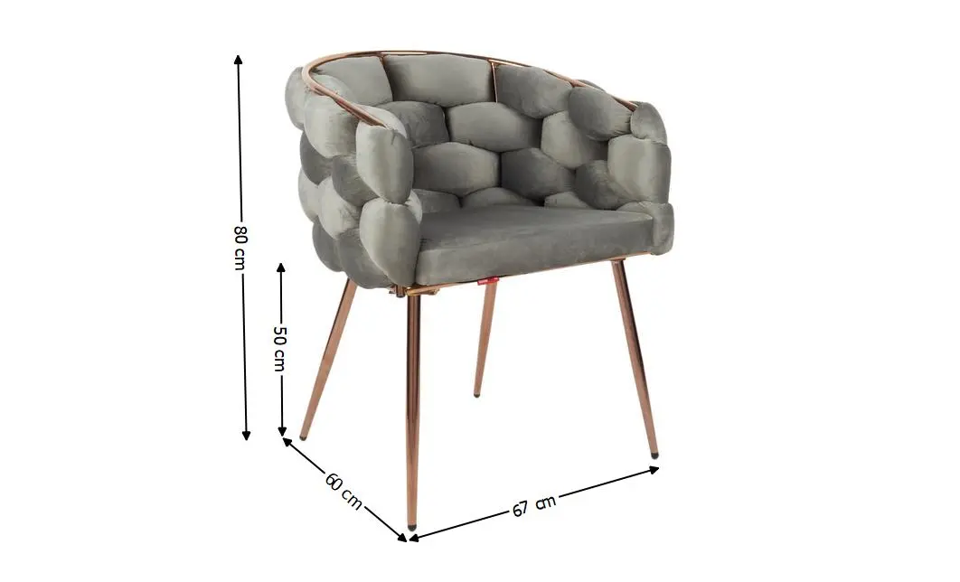 Scaun Living Tapitat KJC17 Gri 1