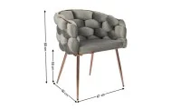 Scaun Living Tapitat KJC17 Gri 1