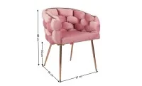 Scaun Living Tapitat KJC17 Roz