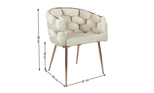 Set 2 scaune Living Tapițate KJC17 Bej