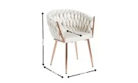 Scaun Living Tapitat KJC16 Bej 1