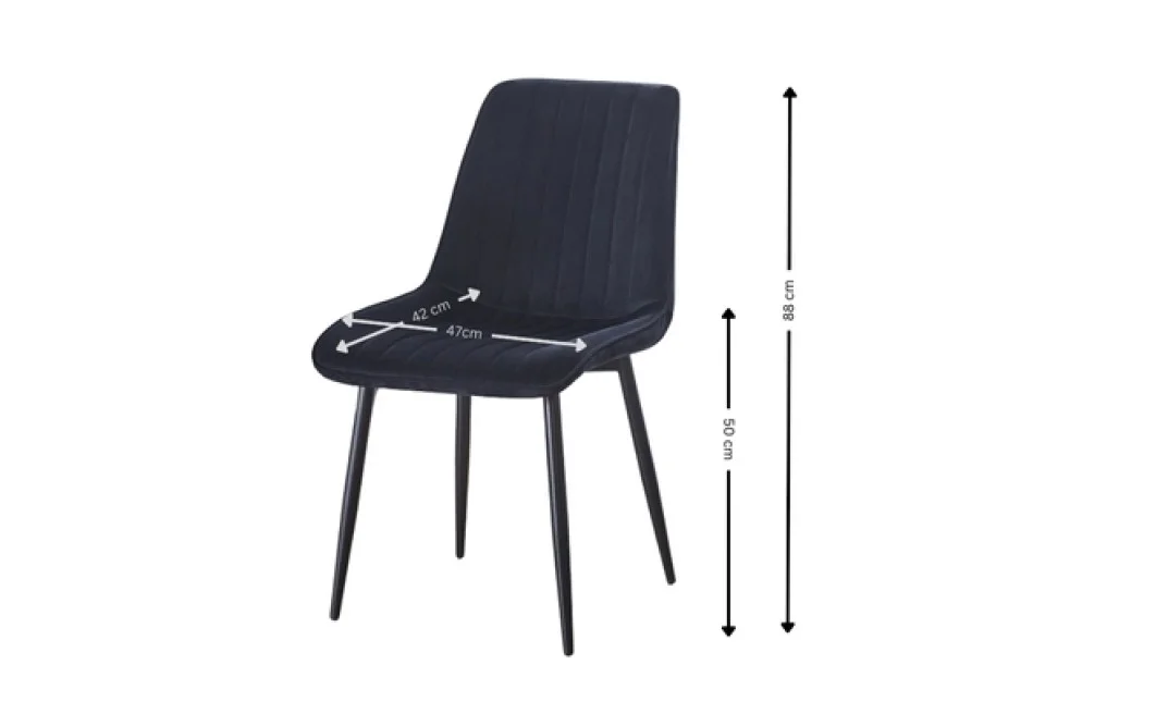 Set Masă Living Extensibilă KJT380 Blat Lucios Alb cu 6 Scaune Tapițate KJC176 Negre
