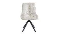Set Masă Living Extensibilă DTM0101 Blat Ceramic Gri cu 4 Scaune Rotative KJC356 Bej 4
