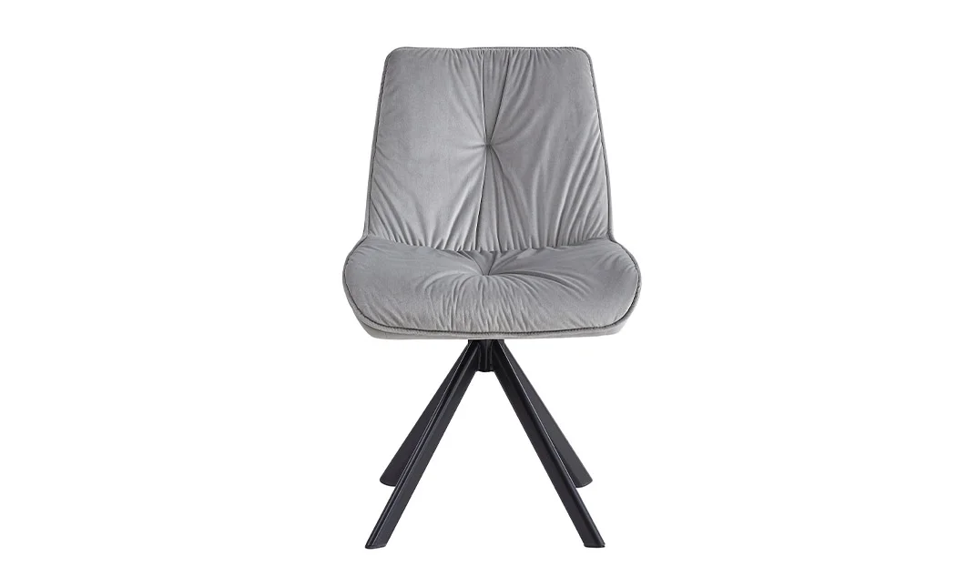 Set Masă Living Extensibilă KJT546 Gri cu 4 Scaune Tapițate KJC356 Gri