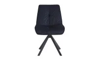 Set Masă Living Extensibilă DTM0405CS Blat Ceramic Bej cu 6 Scaune Rotative KJC356 Negre