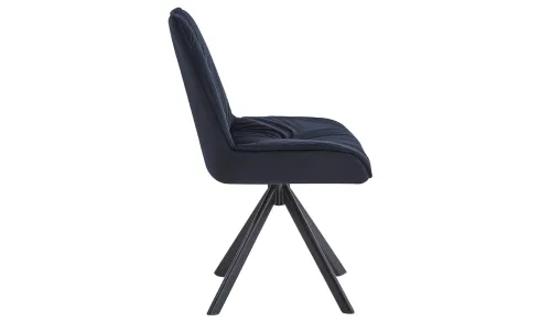 Set Masă Living Extensibilă DTM0405CS Blat Ceramic Bej cu 6 Scaune Rotative KJC356 Negre