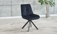Set Masă Living Extensibilă DTM0101CS Bej cu 6 Scaune Tapițate KJC356 Negre