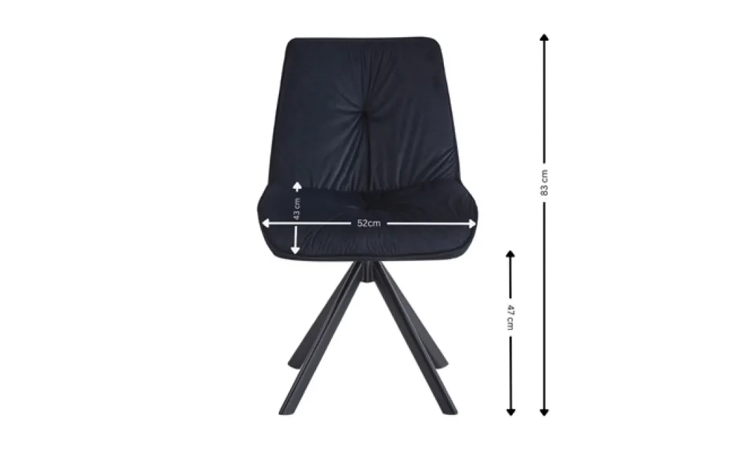 Set Masă Living Extensibilă DTM0405CS Blat Ceramic Bej cu 6 Scaune Rotative KJC356 Negre