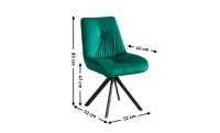 Set Masă Living Extensibilă KJT4711-1 Alb cu 4 Scaune Tapițate KJC356 Verde 6