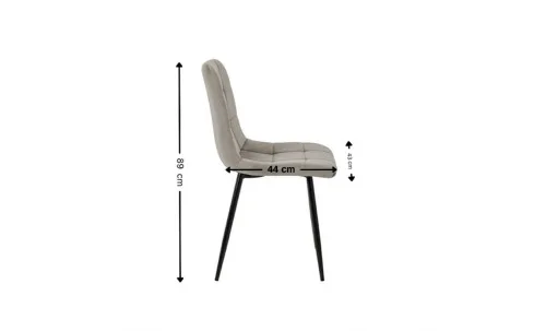 Set Masă Living Extensibilă DTM0101 Blat Ceramic Gri cu 4 Scaune Tapițate KJC37 Bej