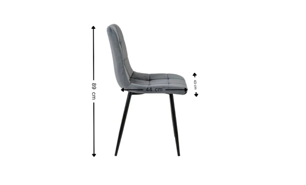 Set Masă Living Extensibilă KJT546 Gri cu 4 Scaune KJC37 Gri 4