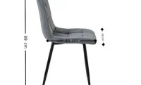 Set Masă Living Extensibilă KJT546 Gri cu 4 Scaune KJC37 Gri 4