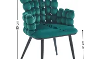 Scaun Living Tapitat KJC374 Verde 1