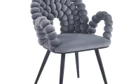 Scaun Living Tapitat KJC376 Gri 2