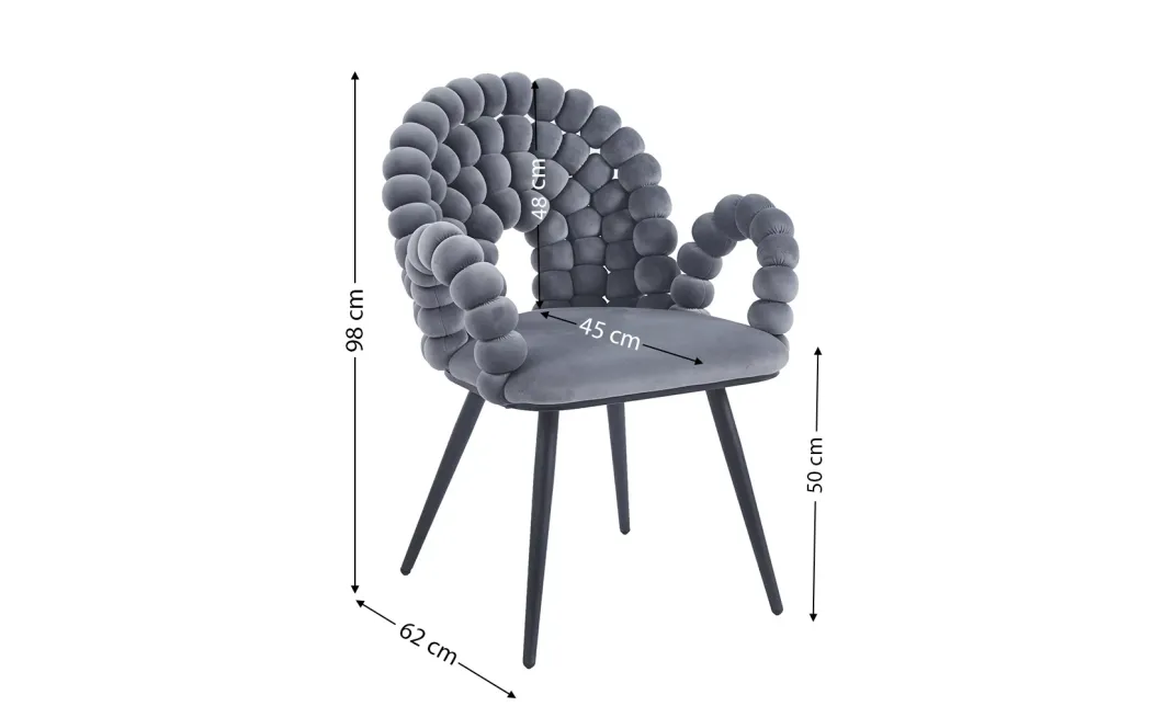 Scaun Living Tapitat KJC376 Gri 1