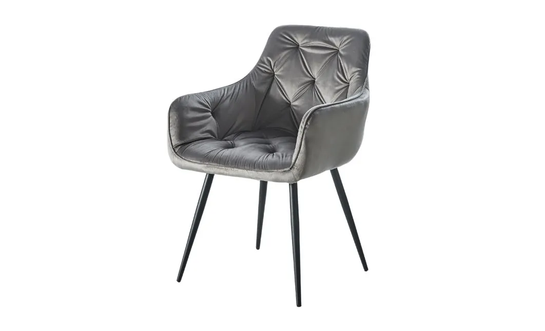 Set Masă Living Extensibilă KJT380 Blat Lucios Alb cu 4 Scaune KJC38 Gri 8