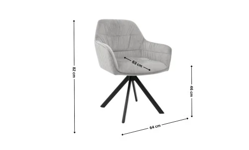 Scaun Living Tapitat KJC3846 Gri