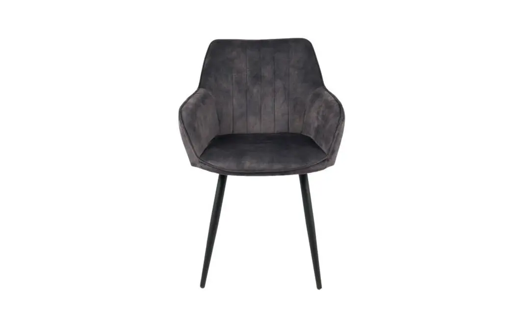 Set Masă Living Extensibilă Blat Ceramic KJT416 Alb-Cappuccino cu 4 Scaune KJC4343 Gri Închis 2