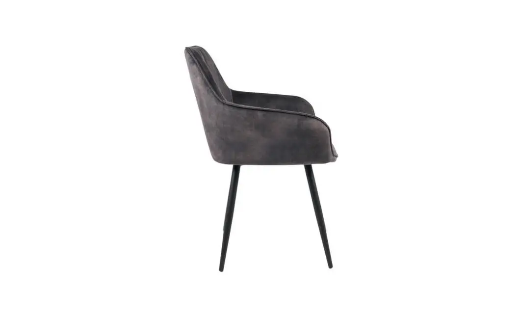 Set Masă Living Extensibilă Blat Ceramic KJT416 Alb-Cappuccino cu 4 Scaune KJC4343 Gri Închis 4